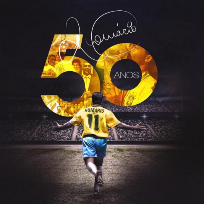 Romário - 50 anos (Foto: Reprodução/Twitter) Romário - 50 anos (Foto: Reprodução/Twitter)