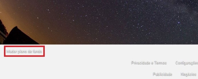 Link para mudar plano de fundo do Google em destaque (Foto: Reprodução/Raquel Freire)