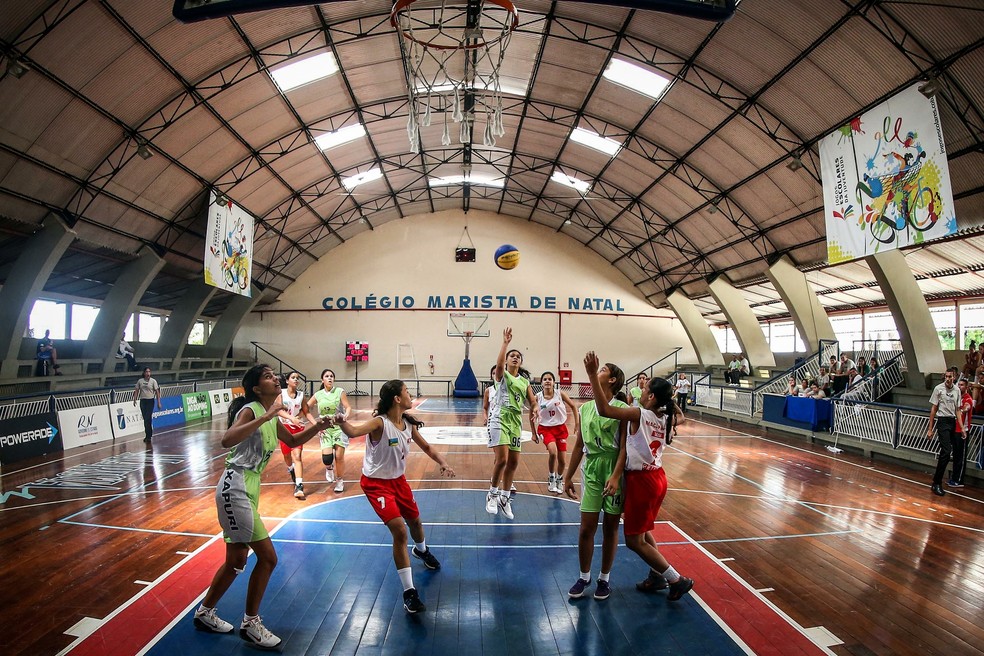 Basquete feminino, Jogos Escolares da Juventude 2013, em Natal (Foto: Gaspar Nóbrega/Inovafoto/COB)