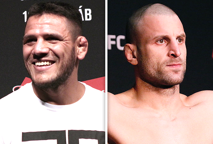 Montagem Rafael dos Anjos x Tarec Saffiedine  (Foto: Editoria de arte)