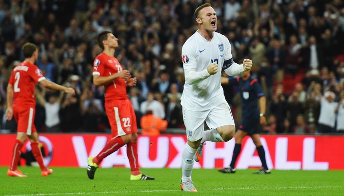 Wayne Rooney, Inglaterra x Suíça Eliminatórias Euro Gol 50 (Foto: Getty Images) Wayne Rooney, Inglaterra x Suíça Eliminatórias Euro Gol 50 (Foto: Getty Images)