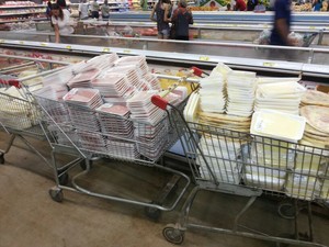 Embalagens de pizzas também foram apreendidas (Foto: Divulgação) Embalagens de pizzas também foram apreendidas (Foto: Divulgação)