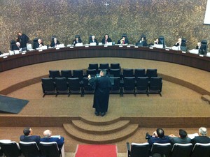 Julgamento acontece no pleno do Tribunal de Justiça (Foto: Natália Souza/G1)