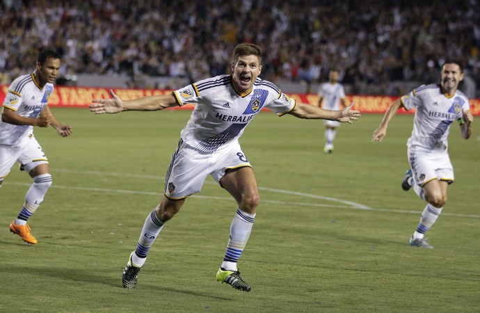 Steven Gerrard Los Angeles Galaxy x San José MSL - AP (Foto: AP)