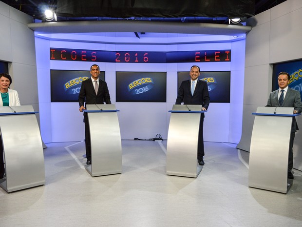 Debate entre candidatso a prefeito de São José dos Campos (SP) (Foto: G1)