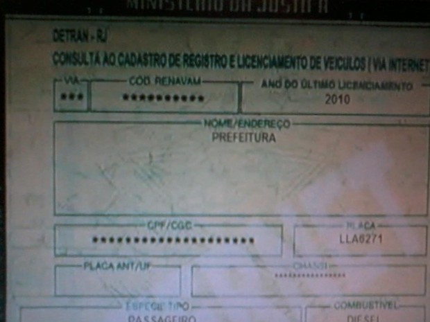 Último licenciamento do ônibus escolar foi feito em 2010. (Foto: João Phelipe Soares / G1)