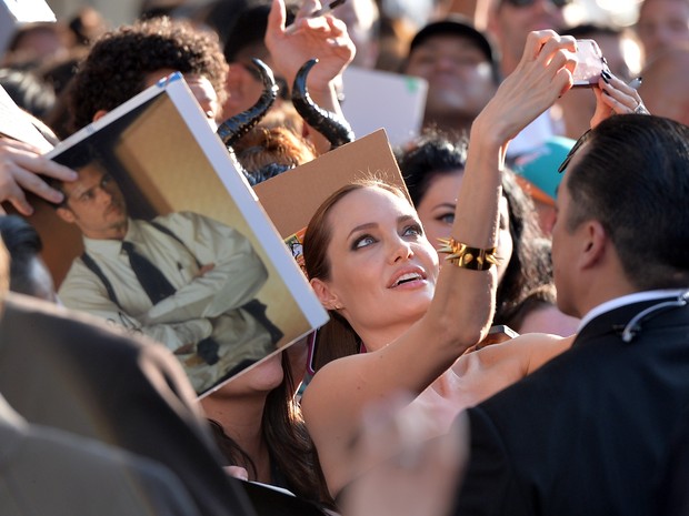 Angelina Jolie em première de filme em Los Angeles, nos Estados Unidos (Foto: Alberto E. Rodriguez/ Getty Images/ AFP)