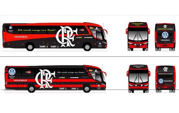 votação ônibus Flamengo pintura (Foto: Reprodução / Site Oficial do Flamengo)