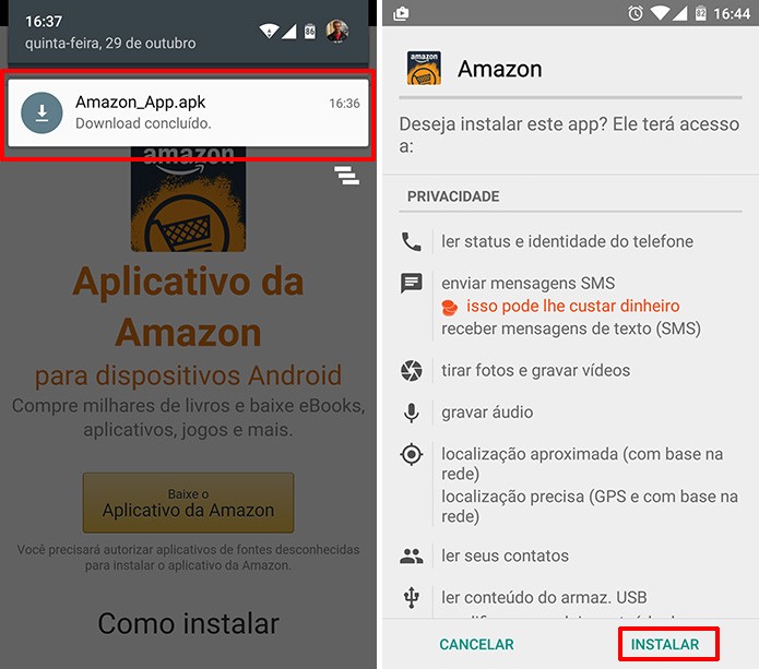 Amazon Appstore precisa de confirmação do usuário para ser instalada (Foto: Reprodução/Elson de Souza)