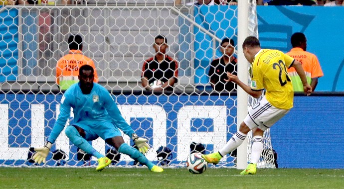 Juan Quintero - Colômbia x Costa do Marfim (Foto: AP)