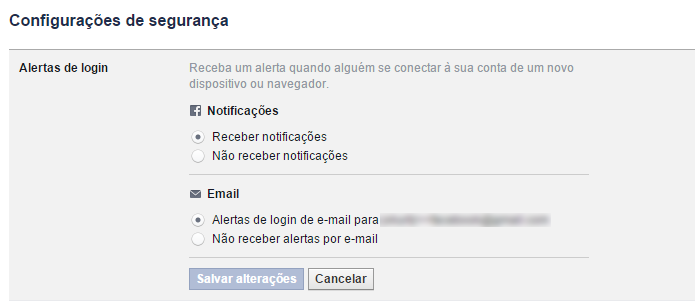Alertas informam usuários de acessos estranhos a suas contas (Foto: Reprodução/Facebook)
