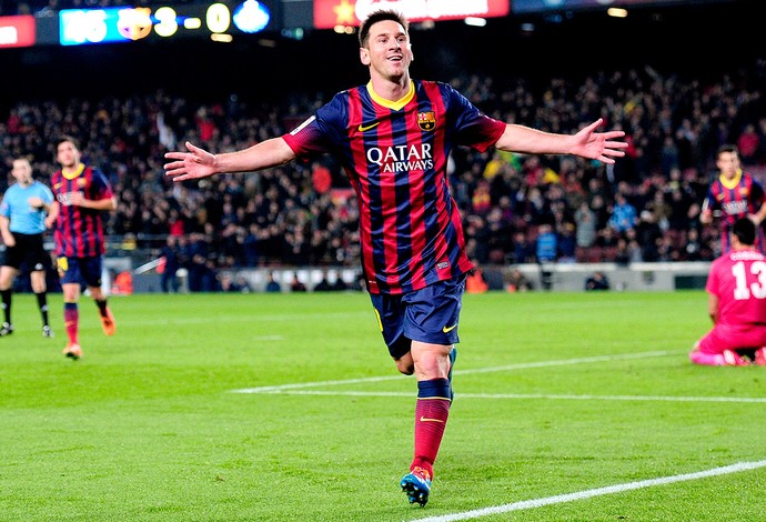 Messi comemoração jogo Barcelona contra Getafe (Foto: AFP)