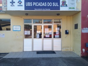 Centro de Saúde do bairro Picadas do Sul, em São José, foi fechado devido a uma infestação de ratos. (Foto: Naim Campos)