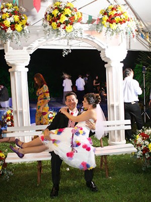 baiana se casa com festa temática de são joão (Foto: Marla Barata/Arquivo Pessoal)