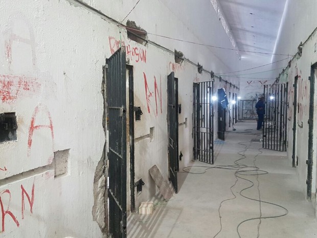 Grades já foram recolocadas na maioria das celas do pavilhão 3 (Foto: Divulgação / Sejuc)
