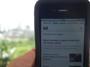 Tecnologia 4G chega a usuarios de internet móvel em Natal (Foto: Igor Jácome/G1)