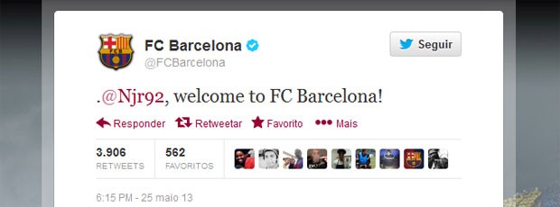 Barcelona Neymar twitter (Foto: Reprodução / Twitter)