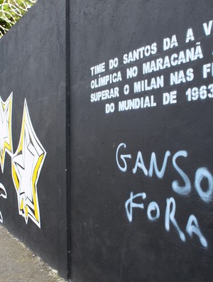 Muro Pichado Ganso (Foto: Nirley Sena / Jornal Atribuna de Santos)