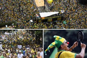 FOTOS: brasileiros foram às ruas ontem contra Dilma e a corrupção (Sergio Moraes/Reuters; Yasuyoshi Chiba/AFP; Nacho Doce/Reuters; Douglas Magno/AFP; Paulo Whitaker/Reuters)