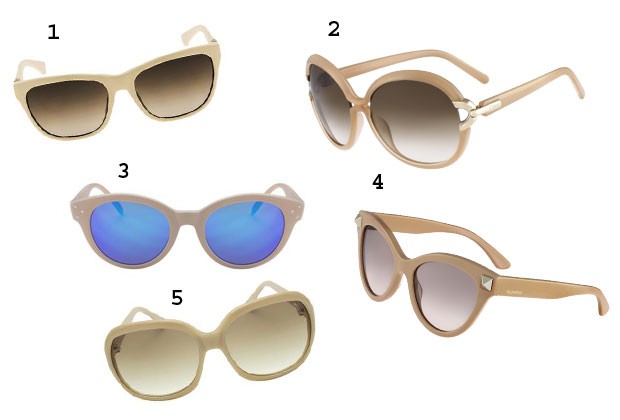 SUGESTÕES DE ÓCULOS COIM HASTE EM TONS CLAROS (Foto: Divulgação)