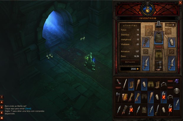 Itens coletados dentro de 'Diablo III' poderão ser vendidos por dinheiro real na Casa de Leilões (Foto: Reprodução)