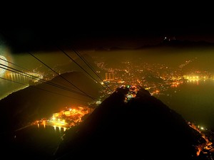 Vista do Pão de Açúcar para a queima de fogos de Copacabana (Foto: Divulgação/Morro da Urca Entretenimento)
