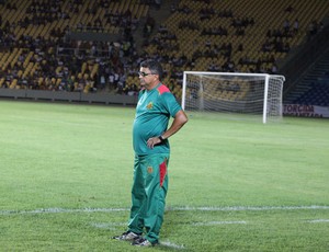 Flavio Araújo, treinador do Sampaio, no Castelão (MA) (Foto: De Jesus/O Estado)