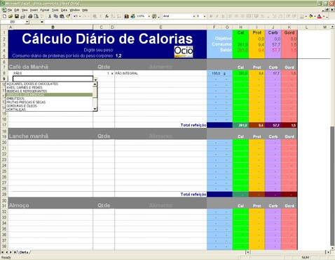 screenshot de Dieta Completa