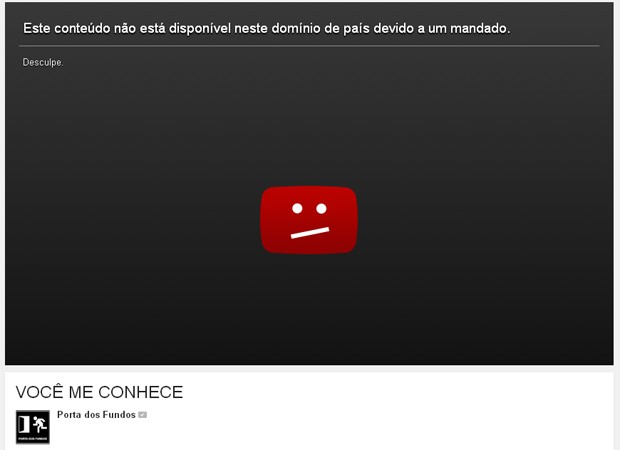 Vídeo do Porta dos Fundos no You Tube foi tirado do ar pela Justiça Eleitoral por menção a Anthony Garotinho (PR) (Foto: Reprodução)