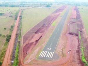 Aeroporto Tito Teixeira, em Ituiutaba (Foto: Arquivo / Prefeitura de Ituiutaba)