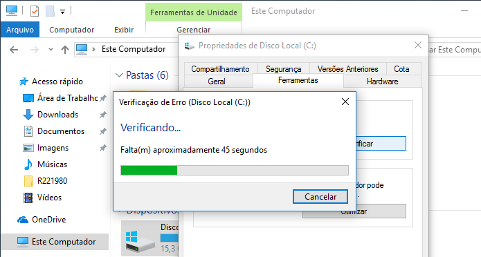 Descubra como corrigir problemas de disco rígido no Windows com Chkdsk (Foto: Reprodução/Edivaldo Brito)