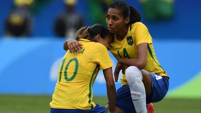 Brasil Suécia futebol feminino Marta (créditos: AFP)