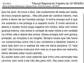 Carta De Amor Vai Parar No Diario Da Justica Do Trabalho Da Paraiba Paraiba G1