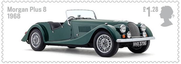 Correio britânico lança selos com carros ingleses clássicos Morgan