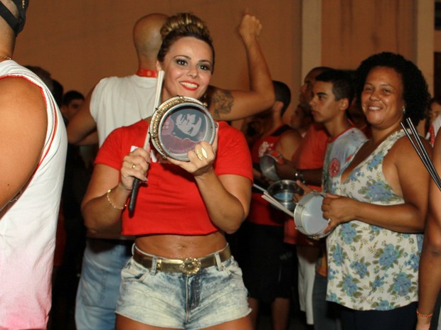 Viviane Araújo em ensaio do Salgueiro (Foto: Roberto Cristino / AgNews)