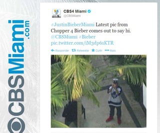 Repórter da CBS Miami posta foto de Justin Bieber (Foto: Twitter / Reprodução)