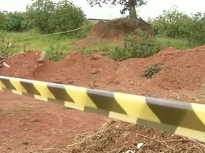 Corpo de Leandro Vicente foi encontrado em área próximo ao Daia, em Anápolis, Goiás (Foto: Reprodução/TV Anhanguera) Corpo de Leandro Vicente foi encontrado em área próximo ao Daia, em Anápolis, Goiás (Foto: Reprodução/TV Anhanguera)