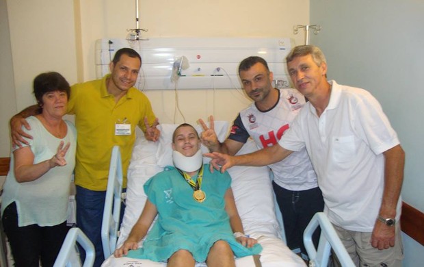 Promotor do HCC visitou Gabriel Diniz no hospital (Foto: Divulgação/Arquivo Pessoal)