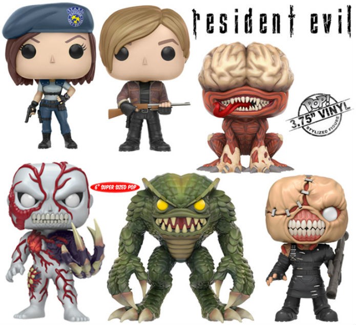 Coleção de Resident Evil da Funko abrange diferentes jogos da série (Foto: Divulgação/Funko)