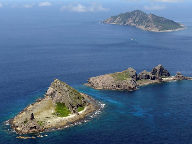 Ilhas conhecidas como Senkaku, no Japão, e Diayou, na China, são alvo de disputa (Foto: Kyodo/Reuters) Ilhas conhecidas como Senkaku, no Japão, e Diayou, na China, são alvo de disputa (Foto: Kyodo/Reuters)
