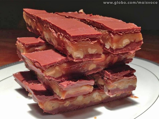 Chocolate, caramelo, marshmallow: aprenda a fazer a barra de chocolate do Joaquim (Foto: Mais Você / TV Globo)