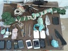 Facas e celulares são encontrados durante revista em delegacia na Bahia