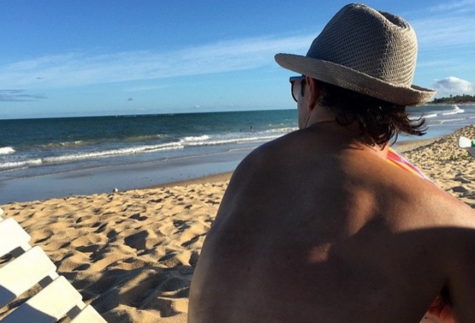 Felipe Massa na praia - férias (Foto: Reprodução/Instagram)