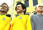 PE: Fred, Felipão e Neymar viram bonecões (Reprodução / TV Globo)