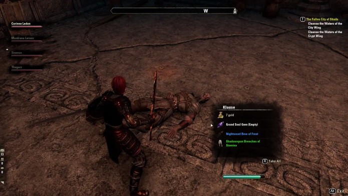 Mesmo nos grupos, o loot é individual (Foto: Reprodução / ESO Help)