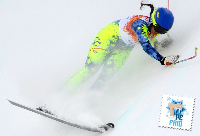 Noelle Barahona cai no esqui alpino downhill (Foto: Getty Images)