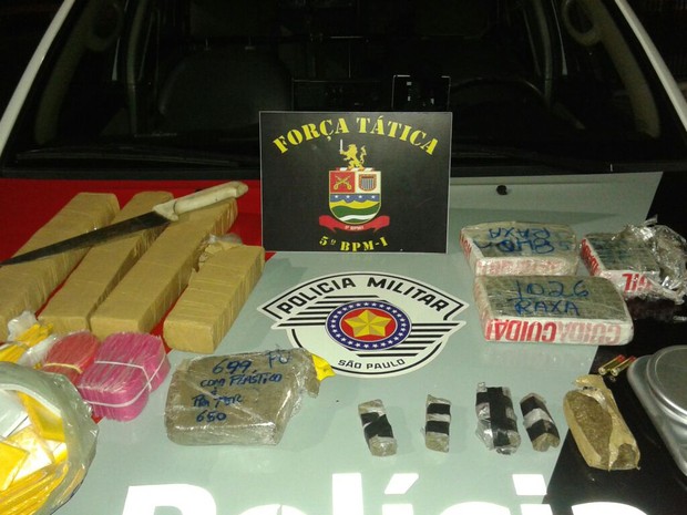 Prende tráfico de drogas Taubaté (Foto: Divulgação/Polícia Militar)