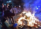 Ato anti-Copa tem confronto e 7 detidos em SP (Nelson Almeida/AFP)