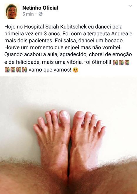 Cantor Netinho comemora no facebook (Foto: Reprodução / Facebook)