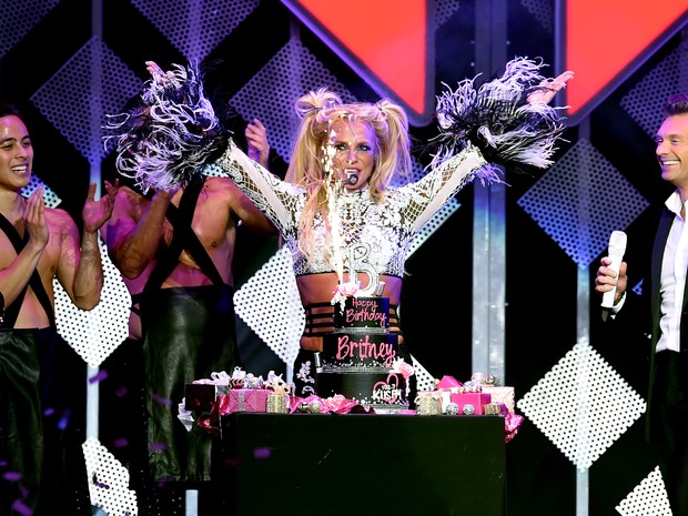 Britney Spears em show em Los Angeles, nos Estados Unidos (Foto: Kevin Winter/ Getty Images/ AFP)